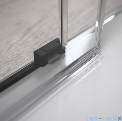 Radaway Idea Black Dwj drzwi wnękowe 130cm prawe szkło przejrzyste detale