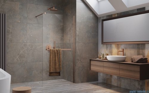Radaway Modo New II Brushed Copper z wieszakiem kabina Walk-in 95x200 szczotkowana miedź 389095-93-01W