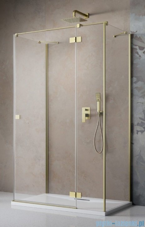 Radaway Essenza Brushed Gold Kdj+S kabina 80x110x80cm prawa szczotkowane złoto 1384051-01-01/1385023-99-01R/1384051-01-01