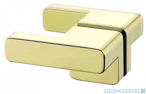 New Trendy Eventa Gold Shine kabina prysznicowa przyścienna z drzwiami bocznymi 80x80x200 cm przejrzyste lewe Złoty połysk EXK-4816