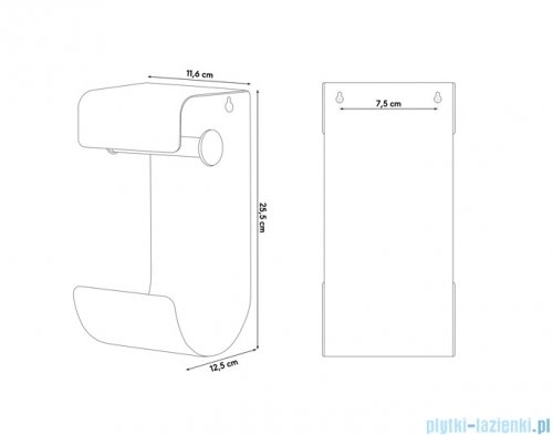 Sealskin Brix Uchwyt na papier toaletowy czarny 362471819