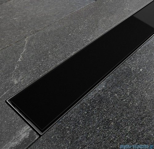 Besco Virgo Black czarny odpływ liniowy 80x6cm OL-80-VBL