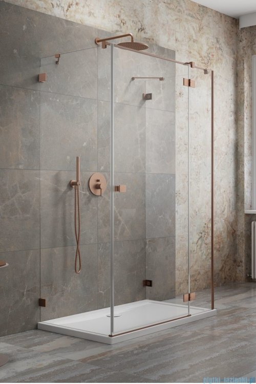 Radaway Essenza Pro Brushed Copper Kdj+S kabina 70x110x70cm prawa szczotkowana miedź 10097311-93-01R/10098070-01-01/10098070-01-01