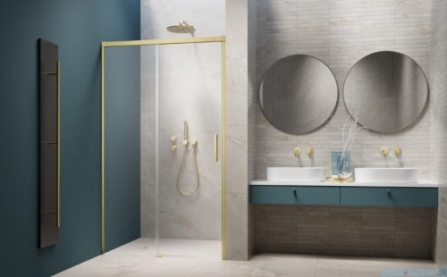 Radaway Idea 6 DWJ Brushed Light Gold drzwi wnękowe 135cm prawe szczotkowane jasne złoto 387024-98-01R