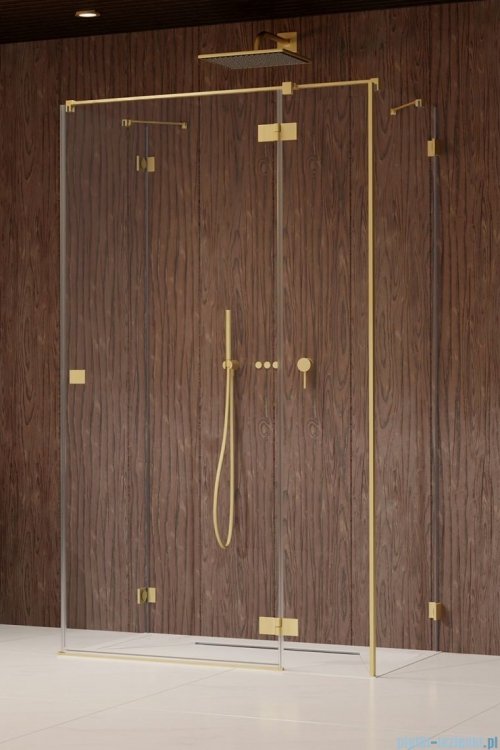 Radaway Essenza Pro Brushed Gold Kdj+S kabina 80x120x80cm prawa szczotkowane złoto 10097312-99-01R/10098080-01-01/10098080-01-01