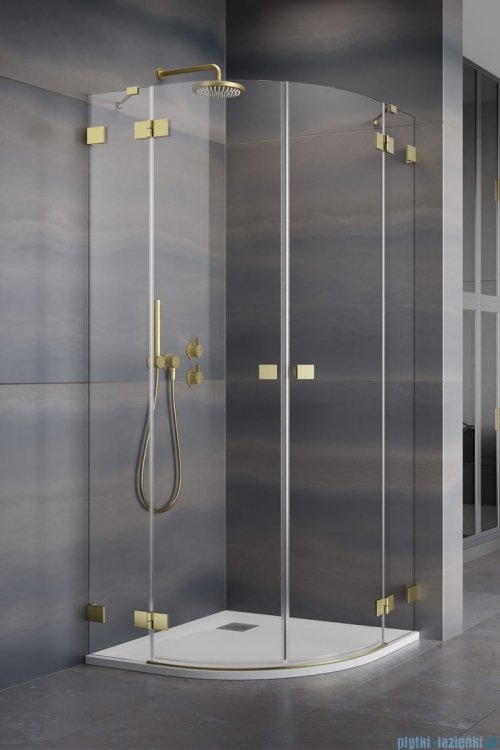 Radaway Essenza Pro Brushed Gold Pdd kabina 90x90cm szczotkowane złoto 10095090-99-01L/10095090-99-01R