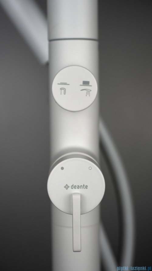 Deante SILIA Bateria wannowa wolnostojąca z zestawem prysznicowym bianco BQS_A17N