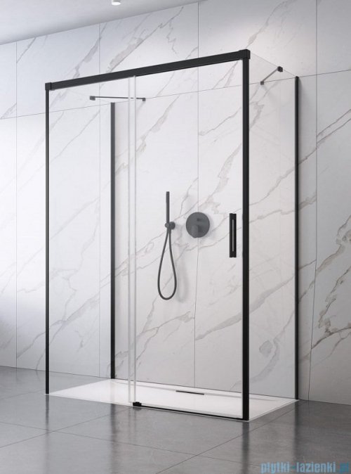 Radaway Idea Black Kdj+s kabina prysznicowa 80x150x80 lewa czarny mat/szkło przejrzyste 10116150-54-01L/387051-54-01R/10117080-01-01