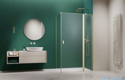 Radaway Nes 6 Kdj II Brushed Light Gold kabina 90x80cm prawa szczotkowane jasne złoto 10032090-98-01R/10039080-01-01