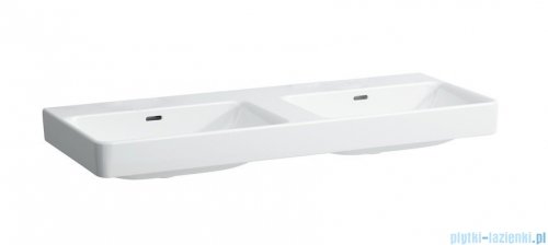Laufen Pro S umywalka podwójna ścienna bez otworów 120x46cm biała H8149660001091