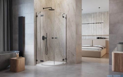 Radaway Essenza Pro Brushed GunMetal Pdd kabina 80x90cm szczotkowany grafit 10095080-92-01L/10095090-92-01R
