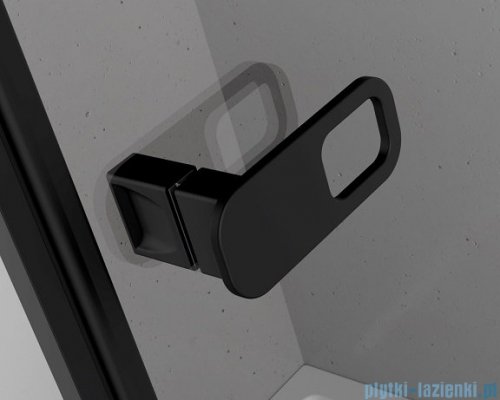Radaway Nes 8 Black Dwd II drzwi wnękowe 170cm W3 czarny mat/szkło przejrzyste 10081083-54-01/10080187-54-01