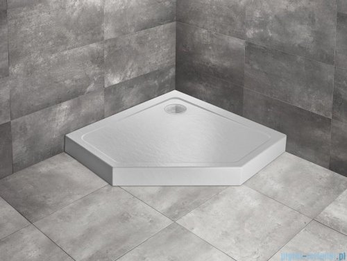 Radaway Doros Pt Compact Stone brodzik pięciokątny 100x100x11,5cm biały SDRPT1010-05-04S