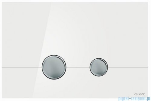 Cersanit Stero przycisk spłukujący 2-funkcyjny szkło białe  K97-368