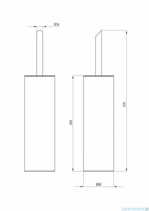 Deante SILIA Szczotka WC wolnostojąca złoty ADI_Z712