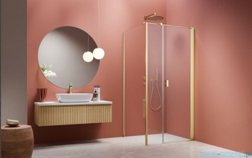 Radaway Nes 6 Kds I Brushed Light Gold kabina 100x90cm prawa szczotkowane jasne złoto 10023100-98-01R/10043090-98-01