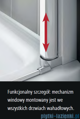 Kermi Cada XS drzwi wahadłowe 1-skrzydłowe 75 cm prawe CK1WR07520VPK