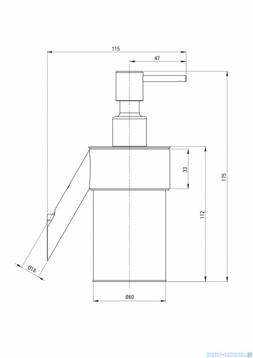 Deante SILIA Dozownik mydła ścienny chrom ADI_0421