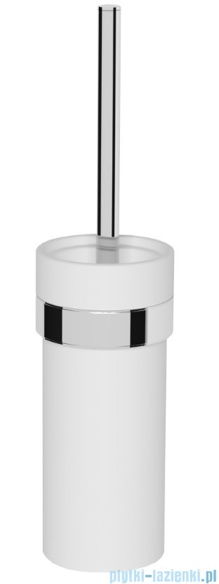 Oltens Vernal szczotka do WC wisząca z uchwytem biała ceramika/chrom 82102000