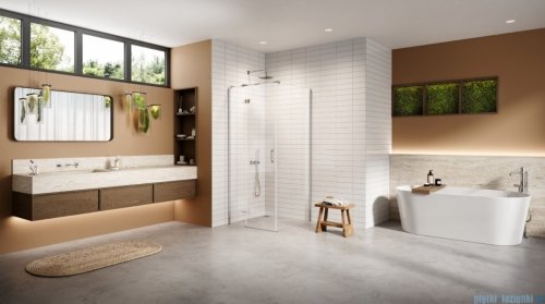 New Trendy Nesta kabina 100x90x200 cm lewa wspornik równoległy przejrzyste K-3610