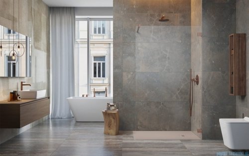 Radaway Essenza Pro Brushed Copper 155x200 kabina Walk-in szczotkowana miedź 10103155-93-01 