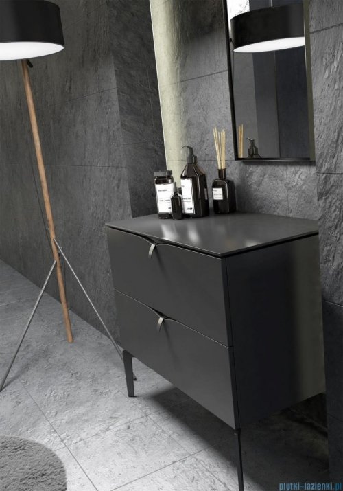 Oristo Siena szafka z umywalką 50x50x46 czarny mat OR45-SD1S-50-8/UME-CE-50-91