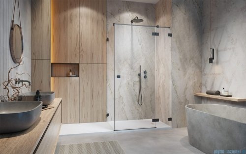 Radaway Essenza Pro Brushed GunMetal Kdj kabina 110x100cm prawa szczotkowany grafit 10097110-92-01R/10098100-01-01