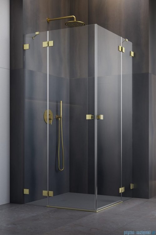 Radaway Essenza Pro Brushed Gold Kdd kabina 80x90cm szczotkowane złoto 10096080-99-01L/10096090-99-01R
