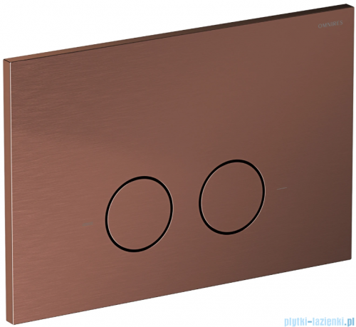 Omnires Eco Flush Set Strongframe stelaż podtynkowy do WC z eco spłukiwaniem + STEEL-R45 przycisk spłukujący miedź antyczna szczotkowana ze stali nierdzewnej STFWCECO1R45-RORB