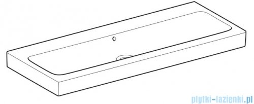 Geberit iCon Umywalka ścienna bez otworu na baterię z przelewem 120x48,5 cm KeraTect 124025600