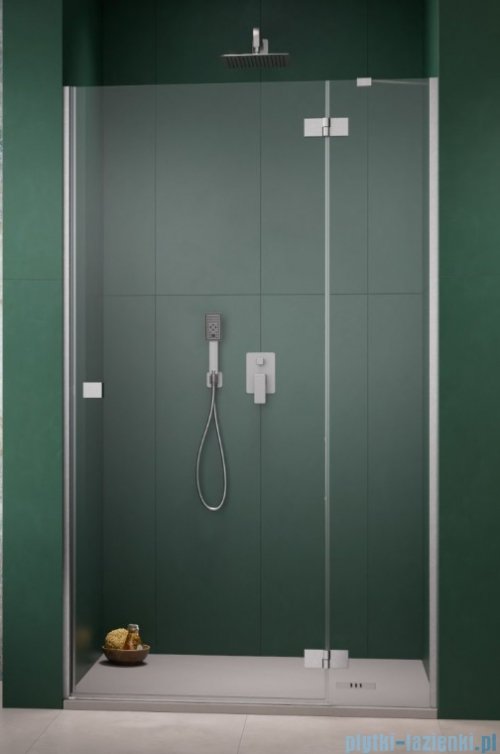 Radaway Essenza 8 Brushed Nickel Dwj drzwi wnękowe 130cm prawe szczotkowany nikiel/szkło przejrzyste 10480812-01-01R/10460437-91-01R