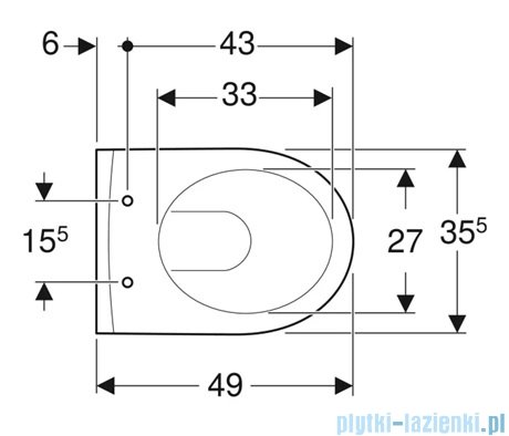 Geberit iCon Miska wisząca, lejowa 204030000