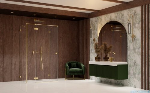 Radaway Essenza Pro Brushed Gold Kdj+S kabina 90x120x90cm lewa szczotkowane złoto 10097312-99-01L/10098090-01-01/10098090-01-01