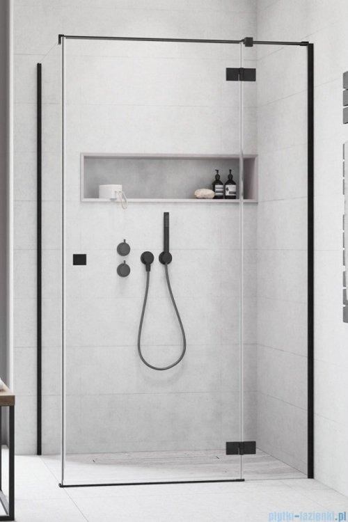 Radaway Essenza Black Kdj kabina 80x70cm prawa szkło przejrzyste 1385043-54-01R/1384048-01-01