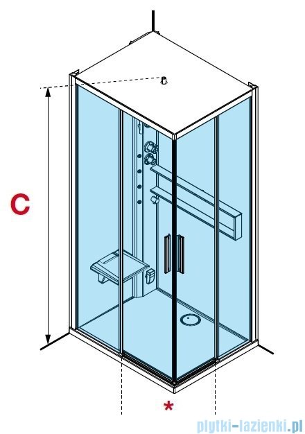 Novellini Glax 2 2.0 kabina z hydromasażem hydro plus 100x80 lewa total biała G22A198SM1L-1UU