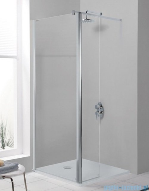 Sanplast kabina typu Walk In z elementem ruchomym 80x198 cm biały/przejrzyste  PR2/PRIII-80 600-073-0970-01-401