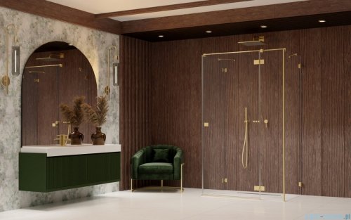Radaway Essenza Pro Brushed Gold Kdj+S kabina 100x120x100cm prawa szczotkowane złoto 10097312-99-01R/10098100-01-01/10098100-01-01 