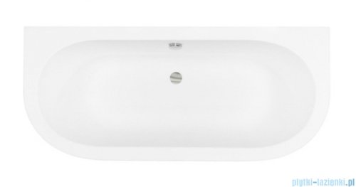 Besco Volya / Vista wanna 160x75cm wolnostojąca przyścienna z syfonem #WKV-160-WS