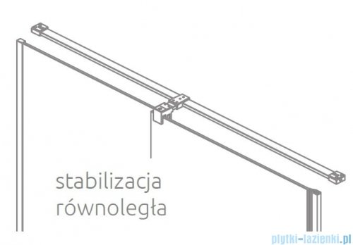 Radaway Furo Black DWJ RH drzwi prysznicowe 100cm prawe szkło przejrzyste 10107492-54-01RU/10110510-01-01