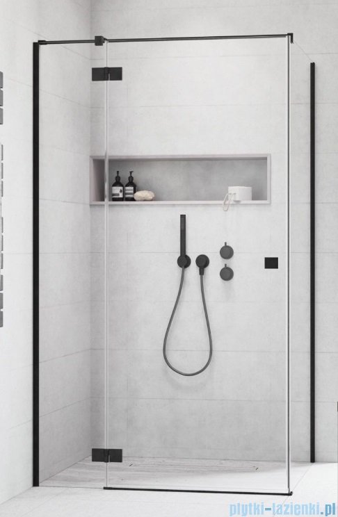 Radaway Essenza 8 Black Kdj kabina 100x80cm lewa czarny mat/szkło przejrzyste 10480612-01-01L/10470337-54-01L/10113080-01-01