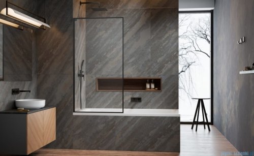Radaway Modo F SL Brushed GunMetal PNJ II parawan nawannowy 70cm lewy szczotkowany grafit/przejrzyste 10406070-92-01L