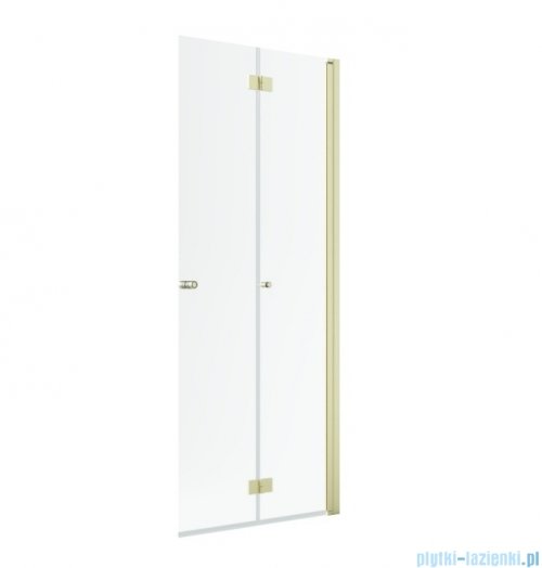 Radaway Nes 6 KDD B Brushed Light Gold kabina walk-in 90cm prawa szczotkowane jasne złoto szkło przejrzyste 10024090-98-01R