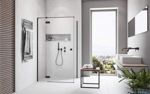 Radaway Essenza Black Kdj kabina 80x75cm lewa szkło przejrzyste 1385043-54-01L/1384049-01-01