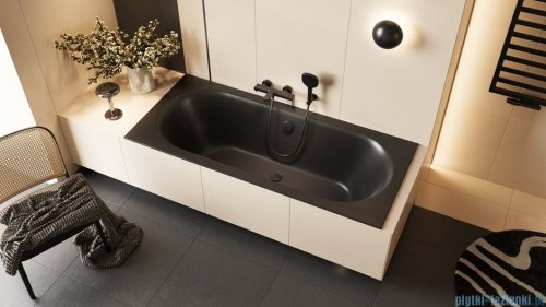 Excellent Oceana Slim wanna prostokątna 180x80 czarny mat WAEX.OCE18BLMS