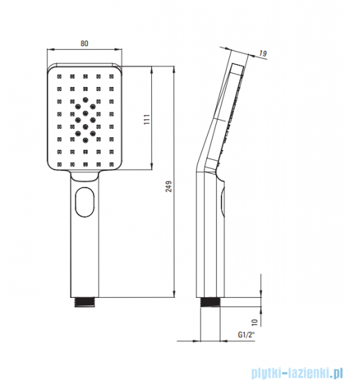 Deante Blur Zestaw prysznicowy punktowy bianco NGA_A41K