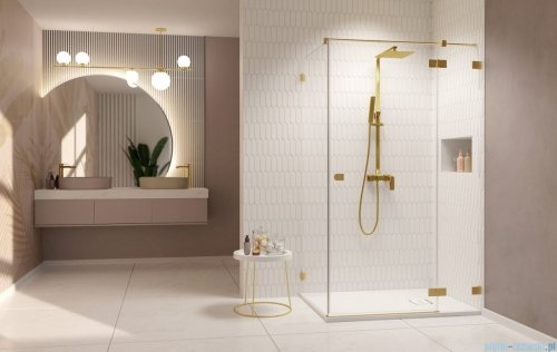 Radaway Essenza Pro Brushed Gold Kdj kabina 120x100cm prawa szczotkowane złoto 10097120-99-01R/10098100-01-01