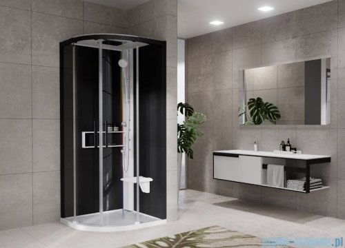 Novellini Glax 2 2.0 kabina z hydromasażem hydro plus 100x100 biała G22R100T1L-1UH