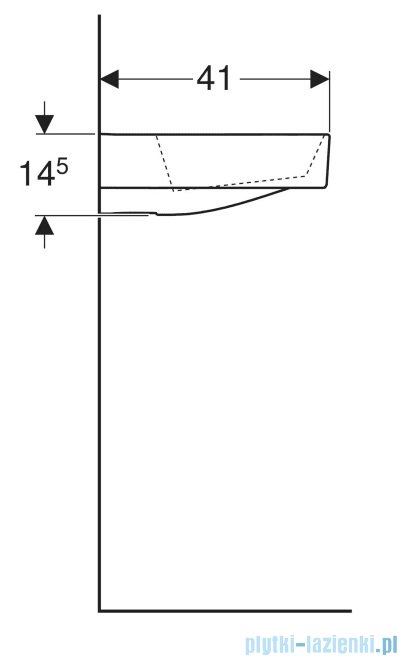Geberit One CleanDrain Umywalka prostokątna 50x42cm KeraTect 505.018.00.1