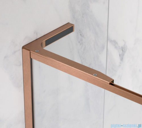 Radaway Modo F SL Brushed Copper II kabina Walk-in 105x201,6cm lewa Szczotkowana Miedź szkło przejrzyste 10419105-93-01L
