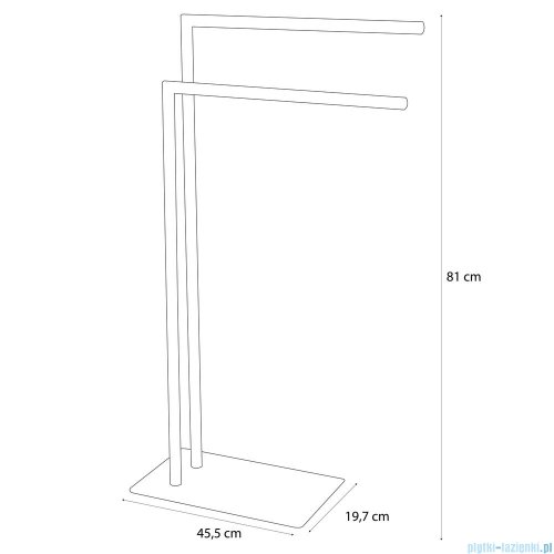 Sealskin Tube wieszak na ręcznik dwuramienny wolnostojący biały 362383210